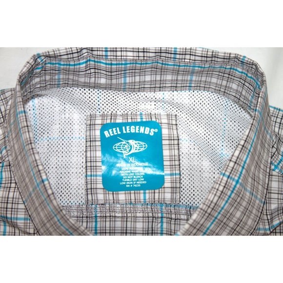 Reel Legends Men's Short Sleeve Button Front Vented Shirt Size XL - Picture 6 of 6